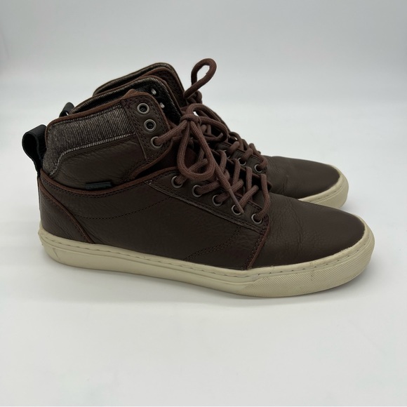 Vans Ultra Cush Leather High Top Sneakers - Picture 1 of 16